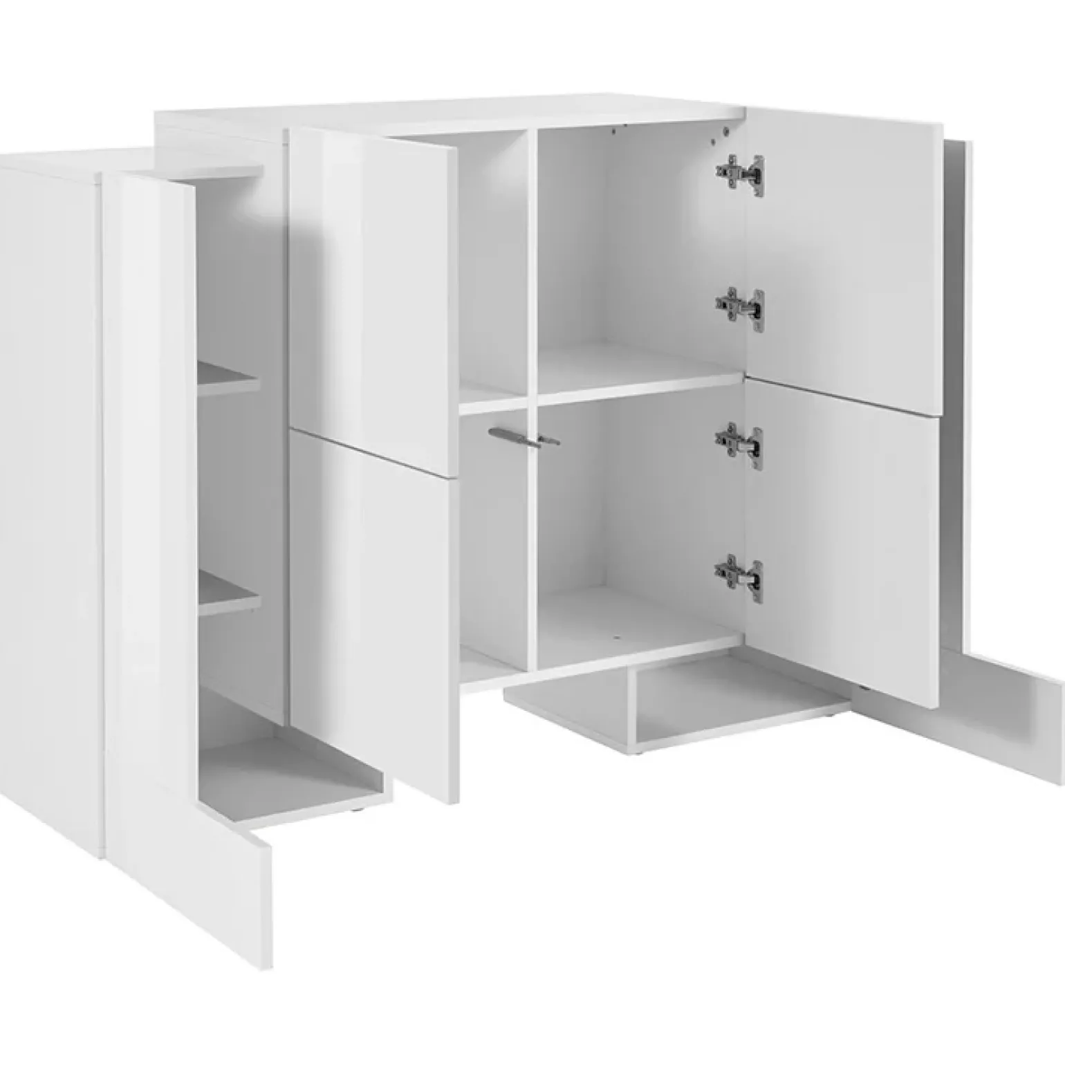 Madia 130x85h cm moderna bianco lucido Akoya