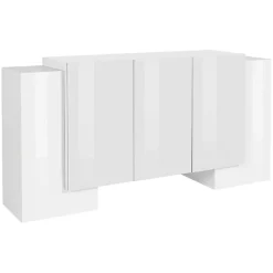 Madia 170x85h cm moderna bianco lucido Akoya