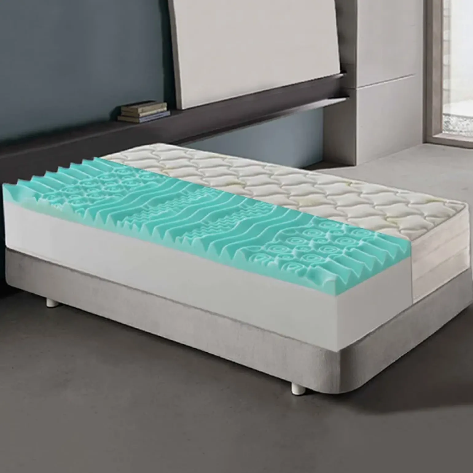 Materasso 80x200cm singolo memory sfoderabile schiumato Imperial