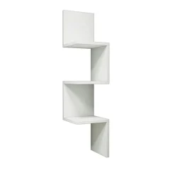 Mensola angolare libreria 25x106h cm da parete salvaspazio bianco opaco Graniti