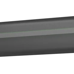 Mensola 120x22h cm da parete antracite lucido acciaio cromato Gordon