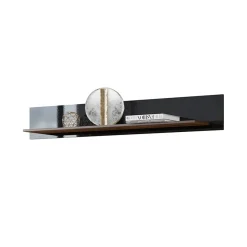 Mensola 160x24h cm da parete noce nero lucido Jumbo
