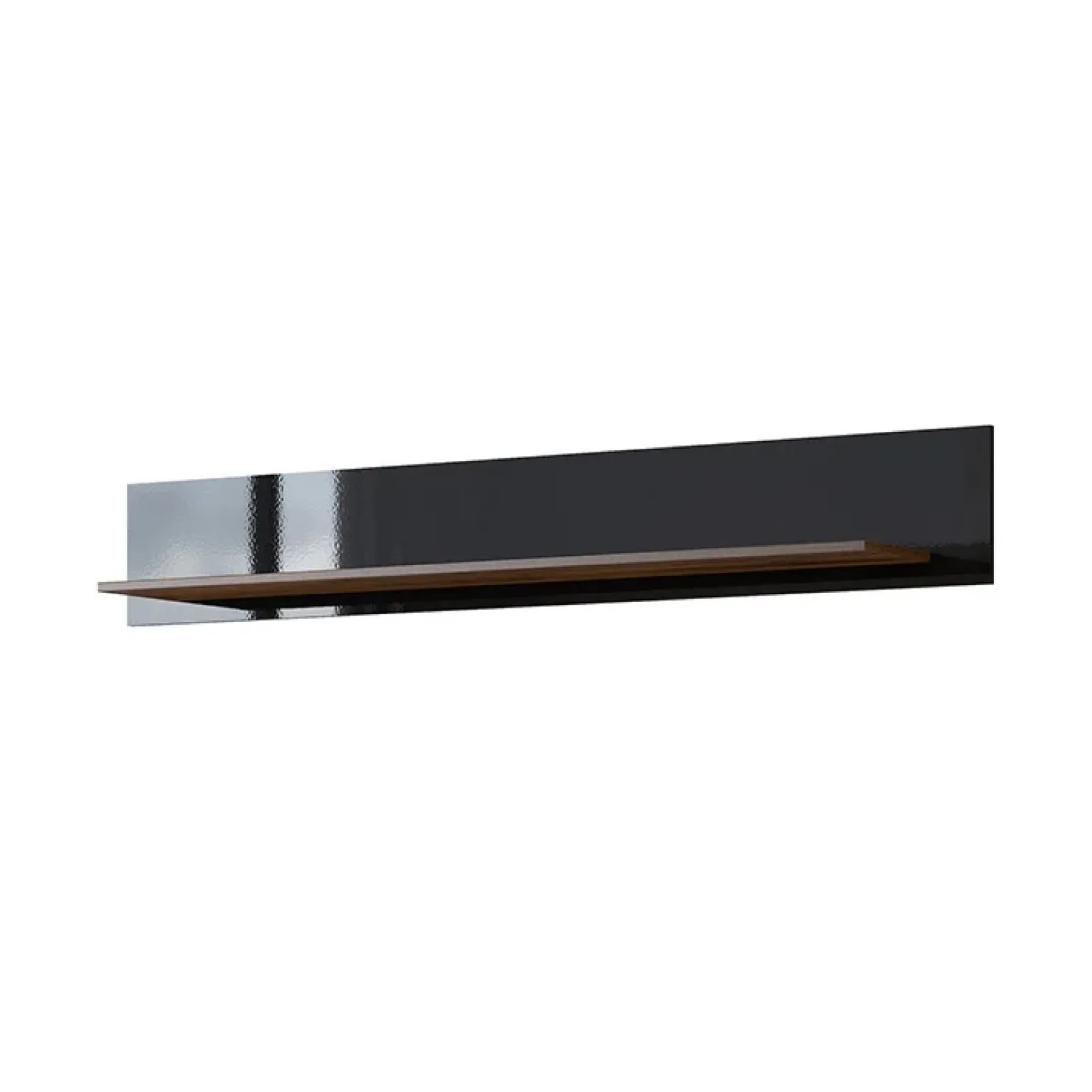 Mensola 160x24h cm da parete noce nero lucido Jumbo