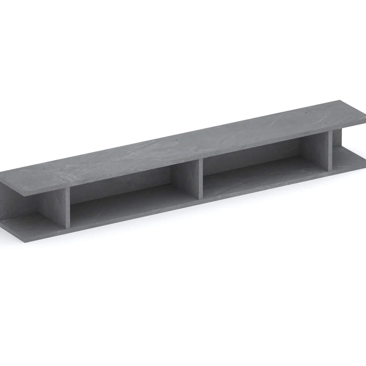 Mensola 138x19h cm da parete vani a vista antracite Sunset