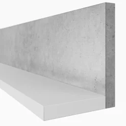 Mensola 150x32h cm per parete attrezzata bianco cemento Megan Gihome®