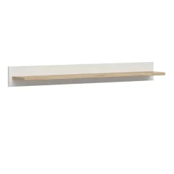 Mensola 143x17h cm soggiorno bianco frassinato rovere Lars