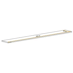 Mensola 180x2h cm soggiorno bianca Geo