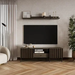 Mensola 155x19h cm wengè Blackwood