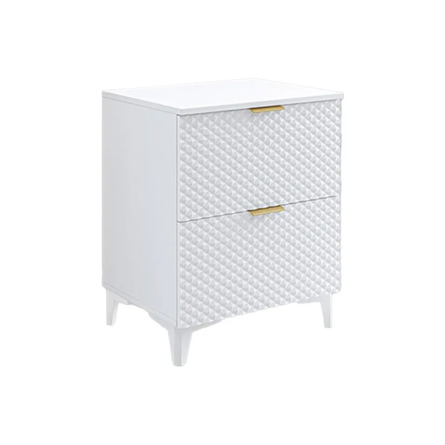Mobile bagno a terra 61cm 2 cassetti bianco frontali decorati Konny