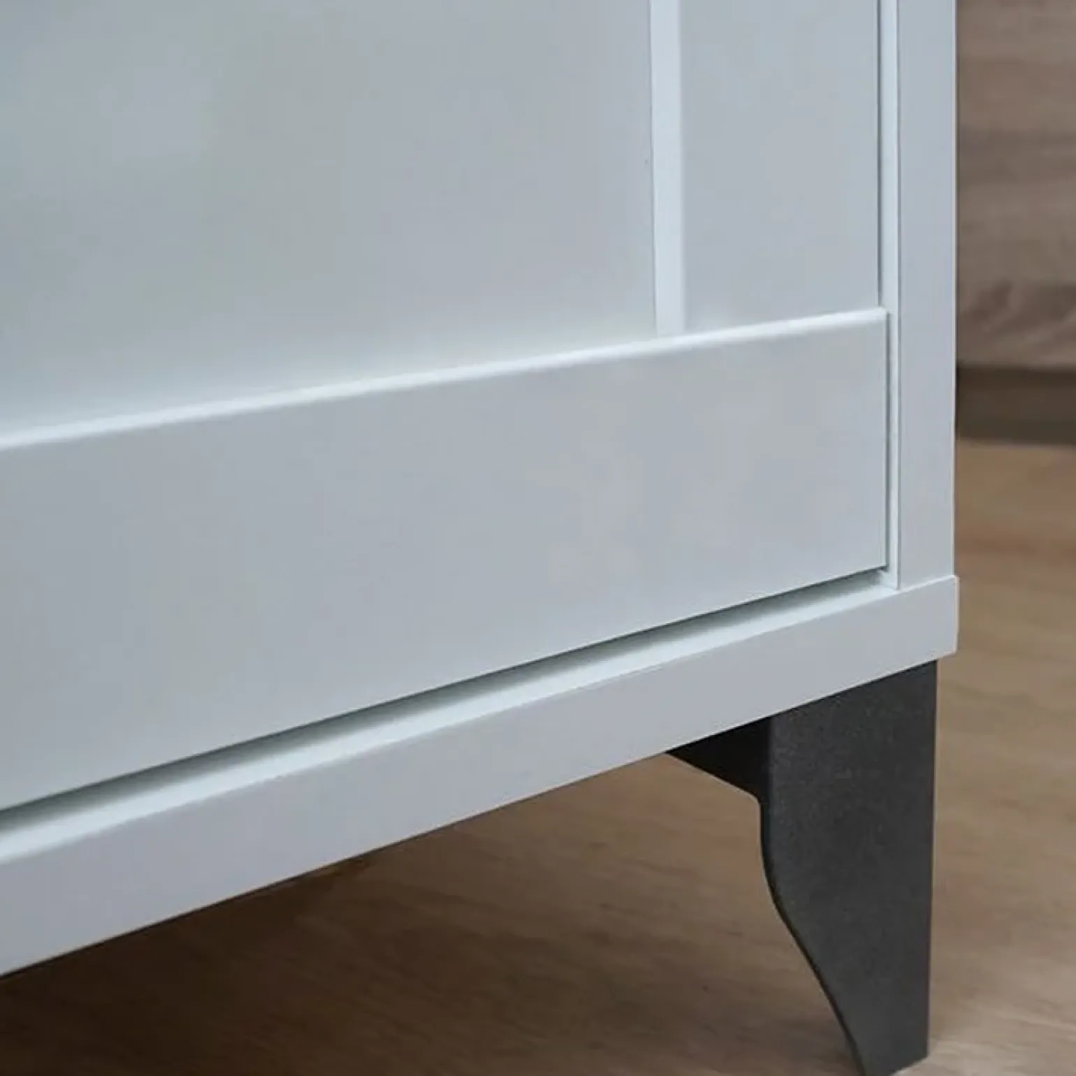 Mobile bagno a terra 82cm con lavabo 2 ante bianco rovere Ilias