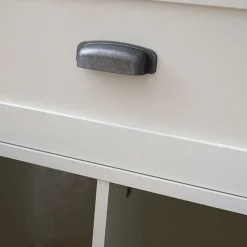 Mobile bagno a terra 82cm con lavabo 2 ante bianco rovere Ilias
