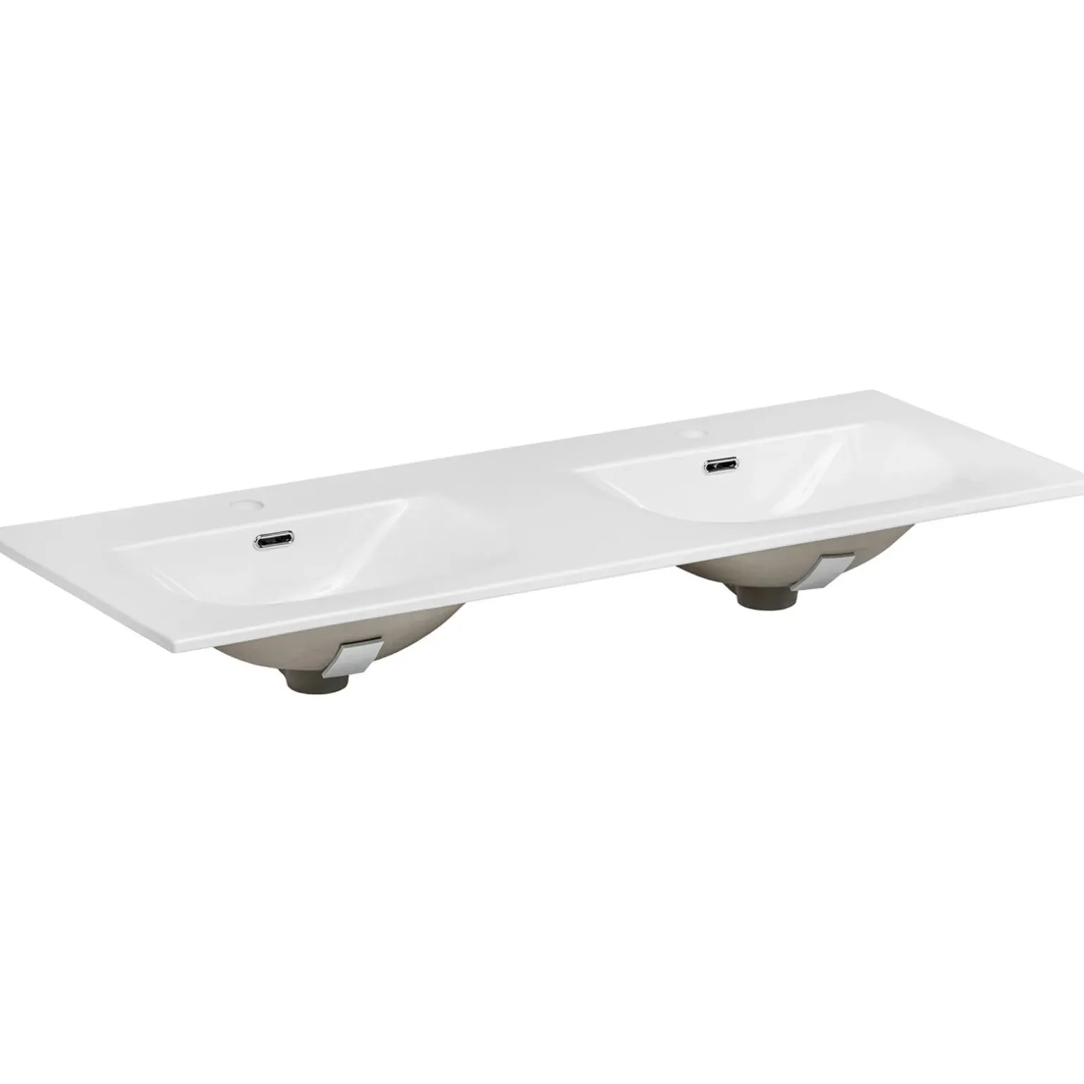 Mobile bagno sospeso cannettato 120cm con doppio lavabo rovere Pretty