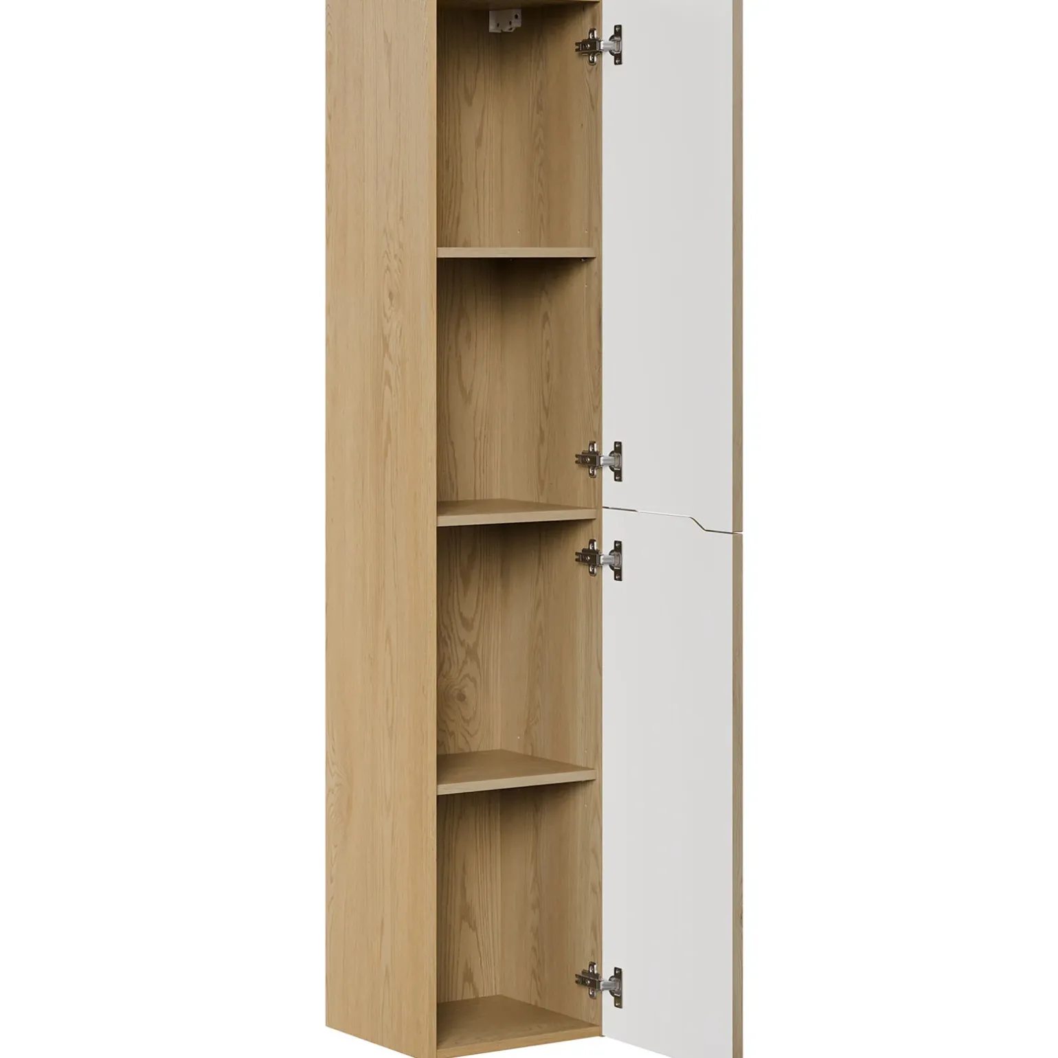 Mobile bagno sospeso cannettato 80cm con colonna rovere Pretty