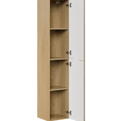 Mobile bagno sospeso cannettato 60cm con colonna rovere Pretty