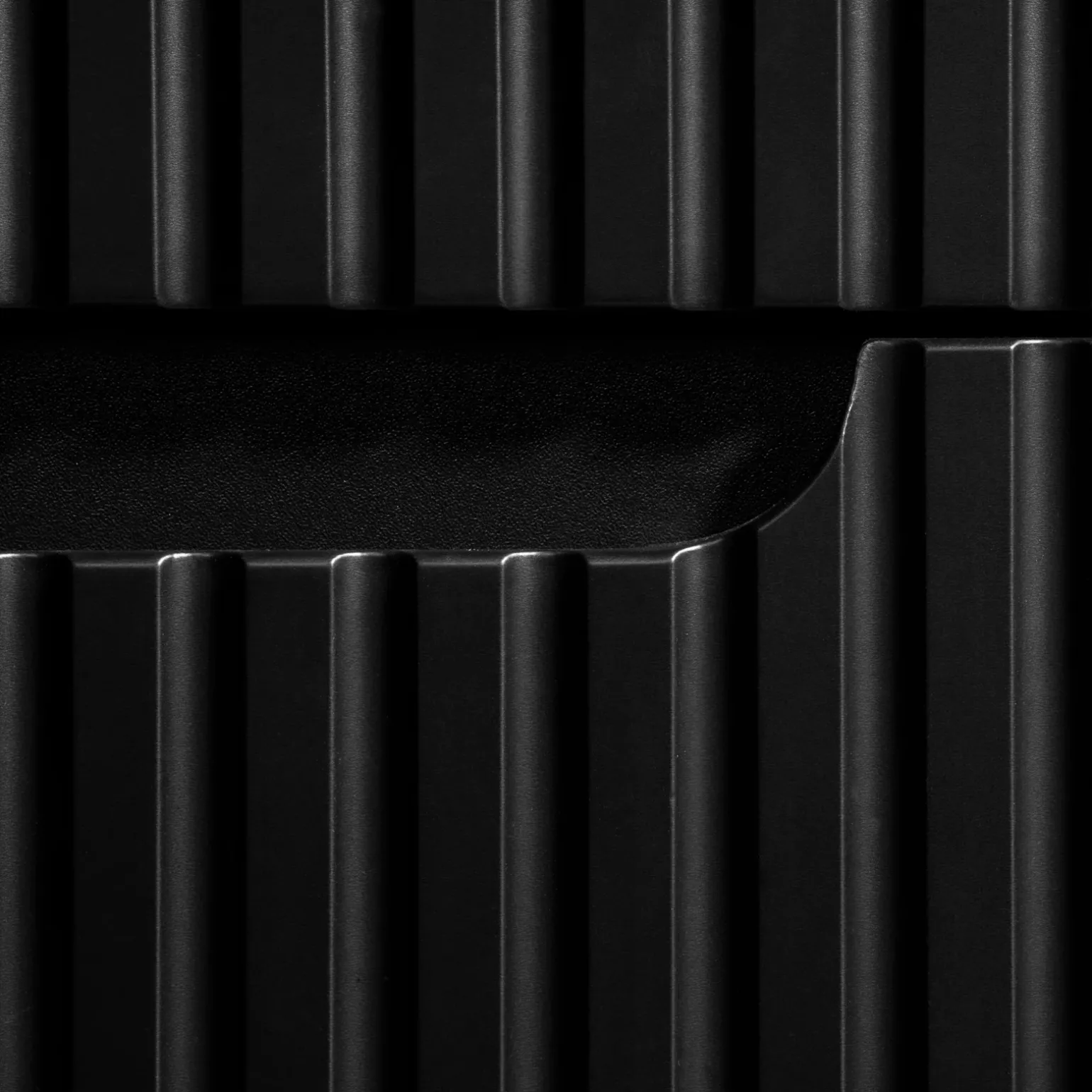 Mobile bagno sospeso cannettato 100cm con lavabo e colonna nero rovere Cleany