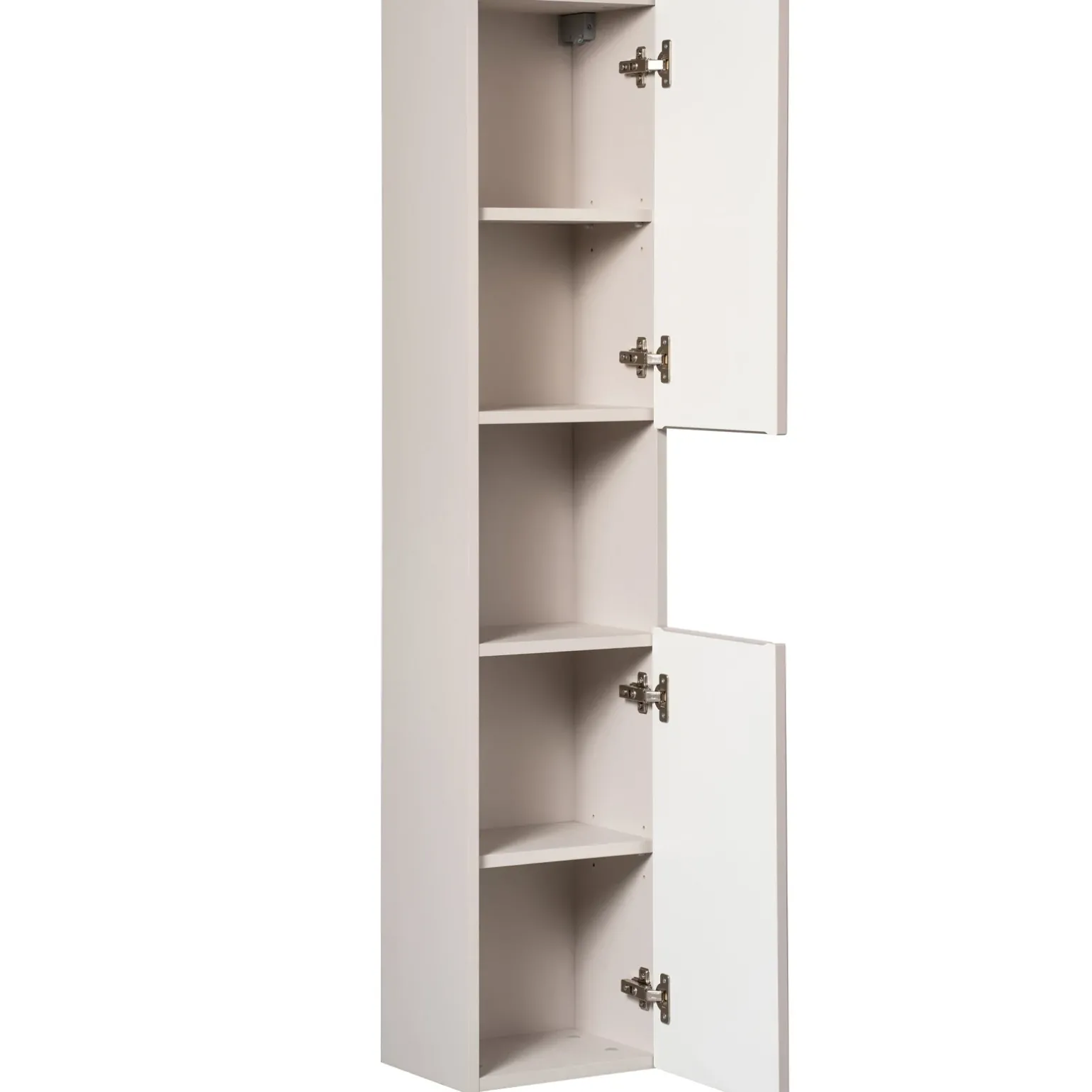 Mobile bagno sospeso cannettato 80cm con lavabo e colonna beige rovere Cleany