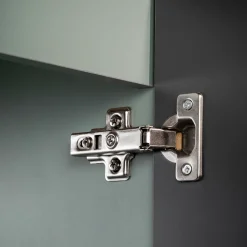 Mobile bagno sospeso cannettato 80cm con lavabo e colonna verde salvia rovere Greeny