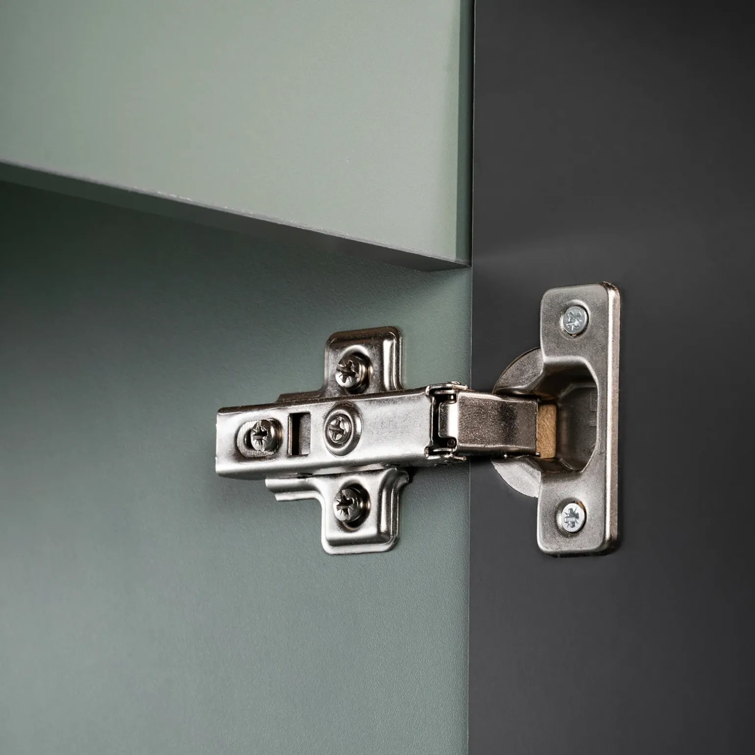 Mobile bagno sospeso cannettato 80cm con lavabo e colonna verde salvia rovere Greeny