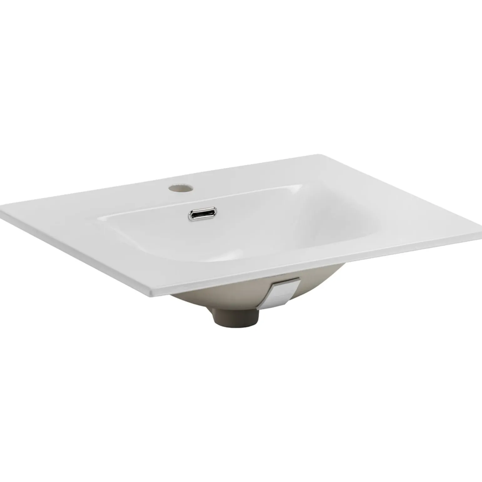 Mobile bagno sospeso cannettato 60cm con lavabo rovere Pretty