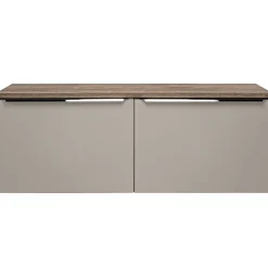 Mobile bagno sospeso 120cm 2 cassettoni e 2 cassetti attrezzati grigio quercia Serif