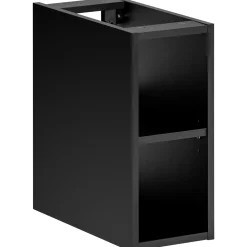 Mobile bagno sospeso 140cm 2 cassettoni e 2 cassetti attrezzati e 2 vani nero Serif