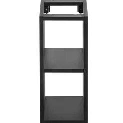 Mobile bagno sospeso 140cm 2 cassettoni e 2 cassetti attrezzati e 2 vani nero Serif