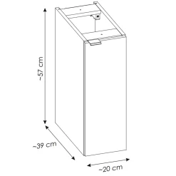 Mobile bagno sospeso 140cm 4 cassetti beige cashmere Neutry