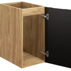 Mobile bagno sospeso 90cm 3 ante nero rovere Swim