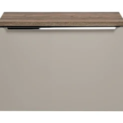Mobile bagno sospeso 60cm 1 cassettone e 1 cassetto attrezzato grigio quercia Serif