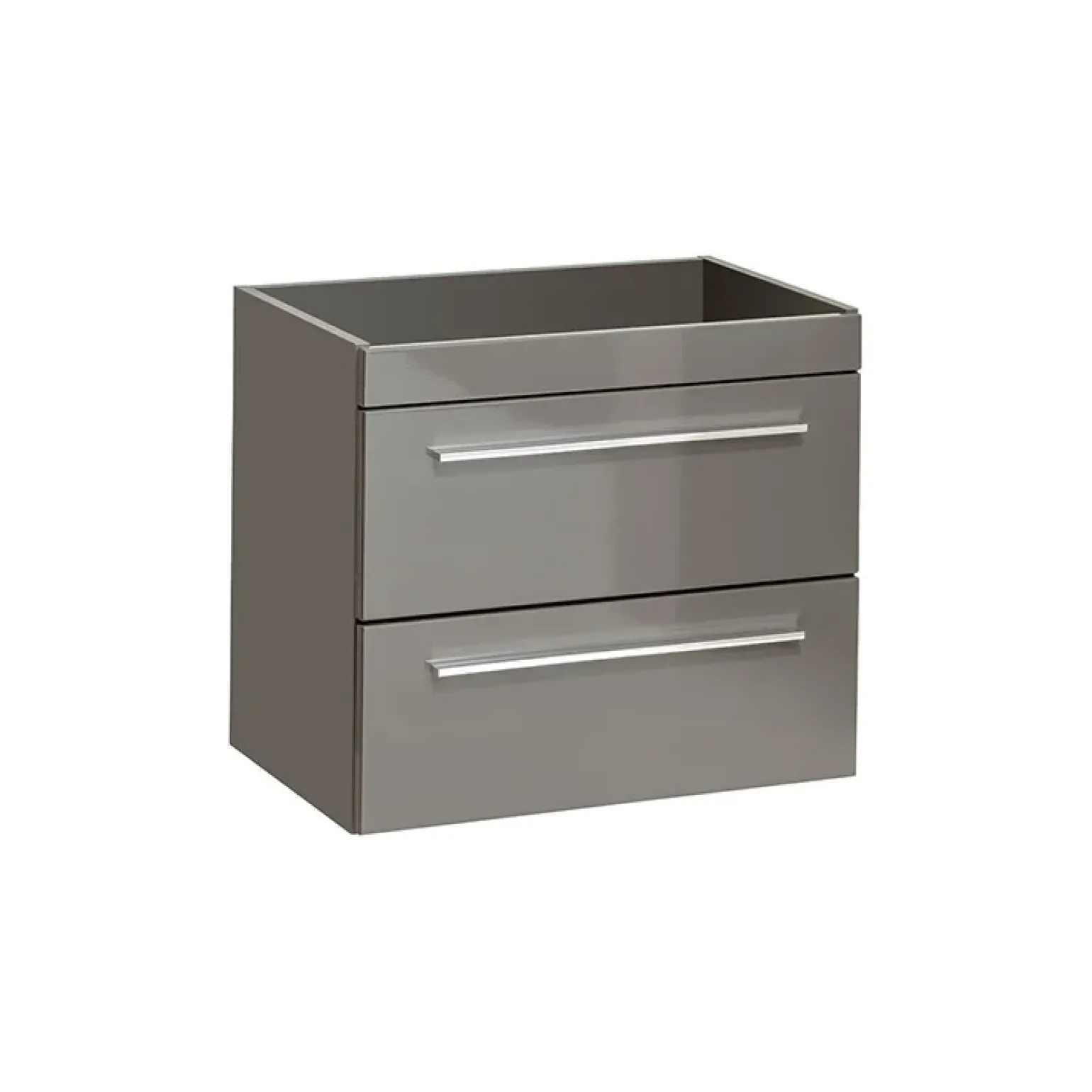 Mobile bagno sospeso 60cm 2 cassetti grigio lucido Zadar