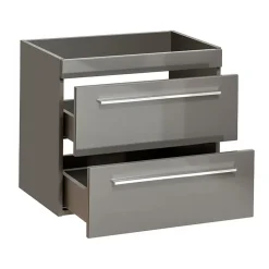 Mobile bagno sospeso 60cm 2 cassetti grigio lucido Zadar