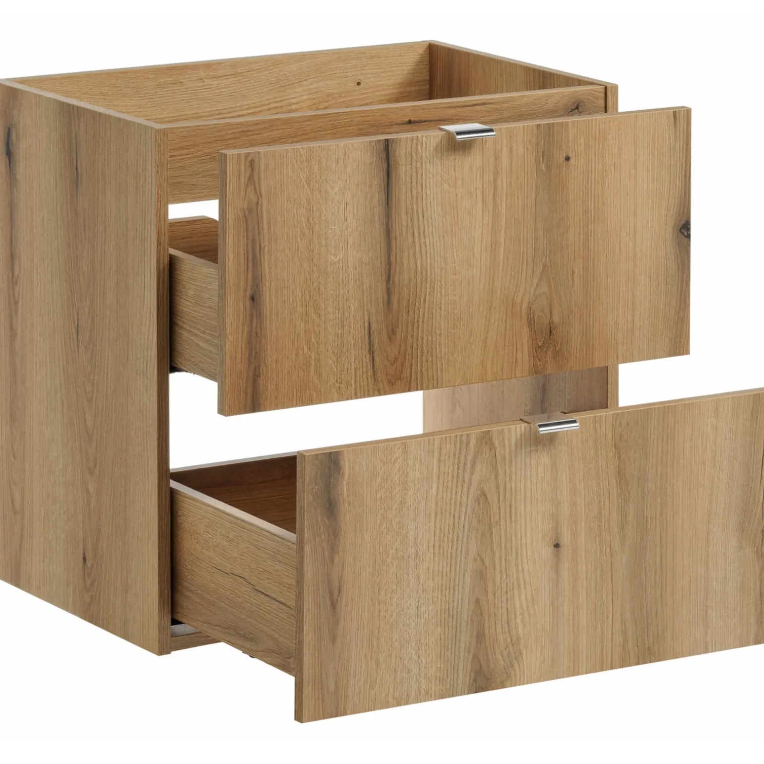 Mobile bagno sospeso 80cm 2 cassetti e vani rovere Rovery
