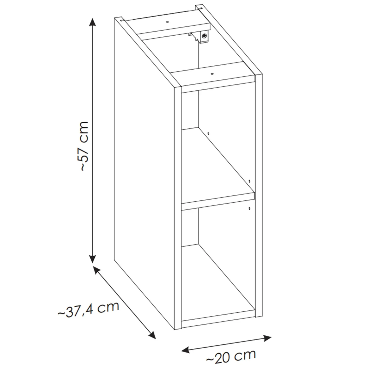 Mobile bagno sospeso 80cm 2 cassetti e vani rovere Rovery