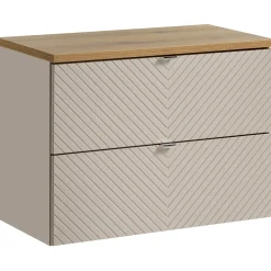 Mobile bagno sospeso 80cm 2 cassetti beige cashmere Neutry