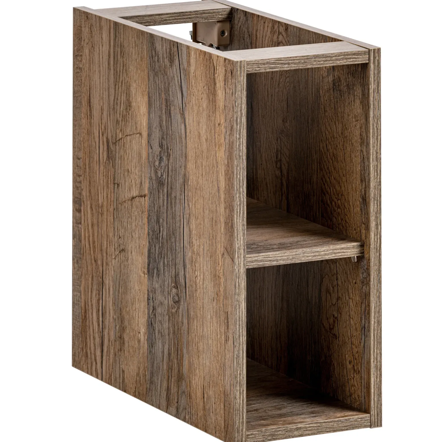 Mobile bagno sospeso 180cm 2 cassettoni e 2 cassetti attrezzati e 2 vani grigio quercia Serif