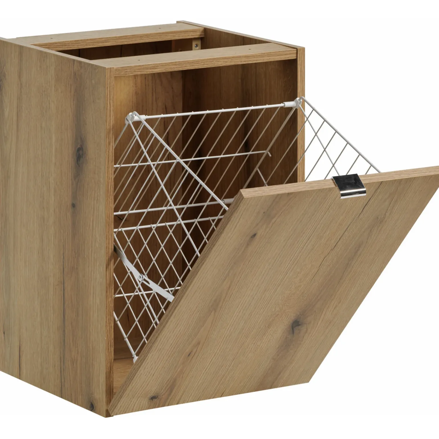 Mobile bagno sospeso 140cm 4 cassetti e portabiancheria rovere nero Rovery