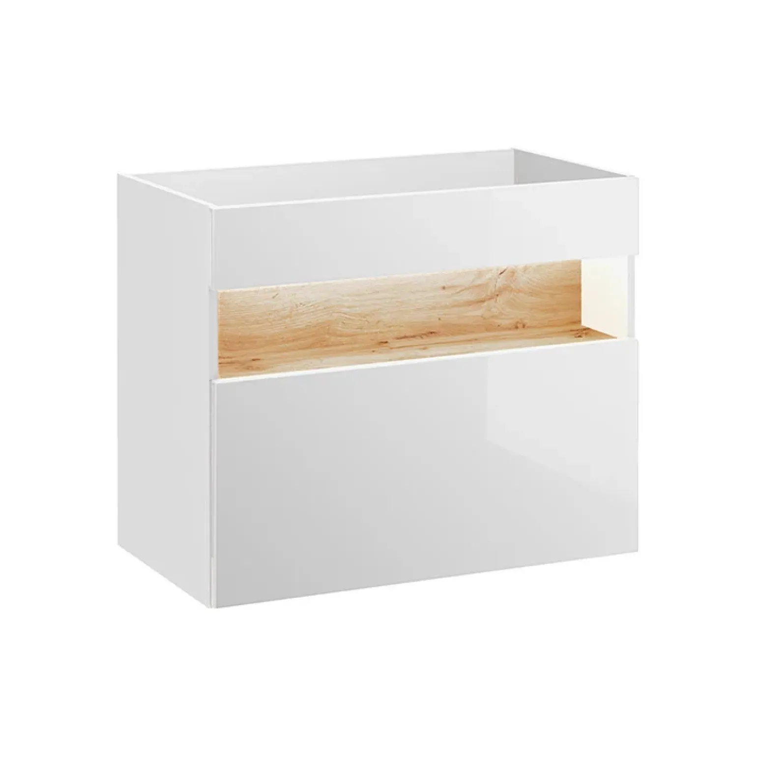Mobile bagno sospeso 80cm bianco rovere Jachal