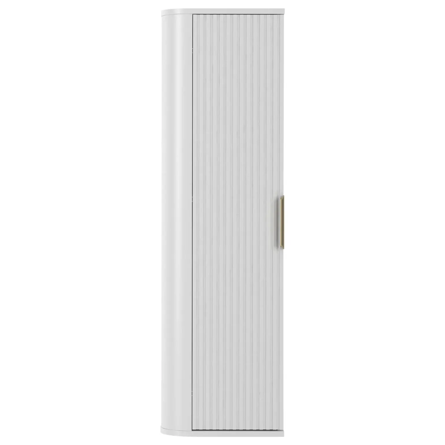 Mobile bagno sospeso 90cm con lavabo, colonna e pensile cannettato bianco Lusso