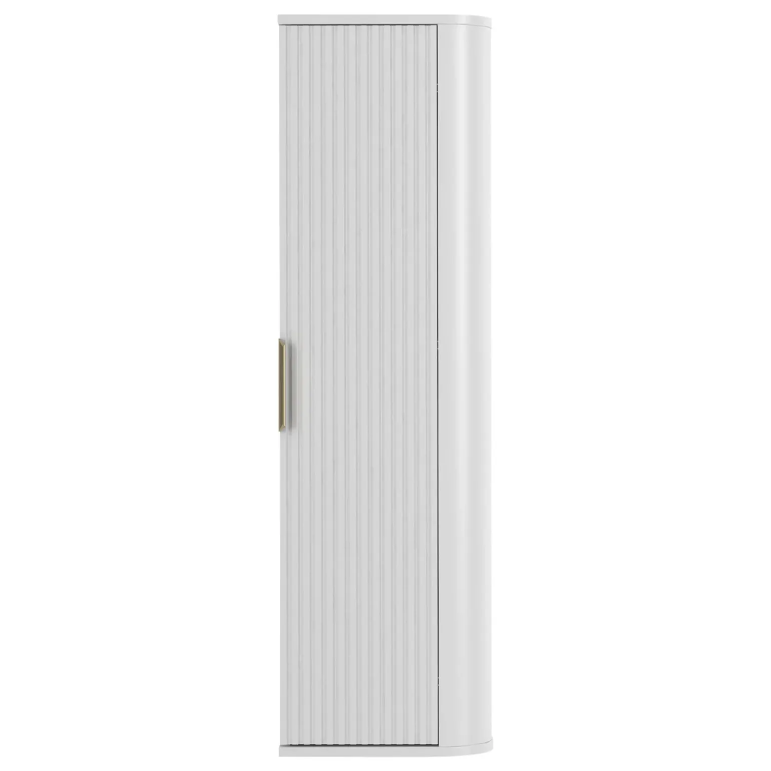 Mobile bagno sospeso 90cm con lavabo, colonna e pensile cannettato bianco Lusso