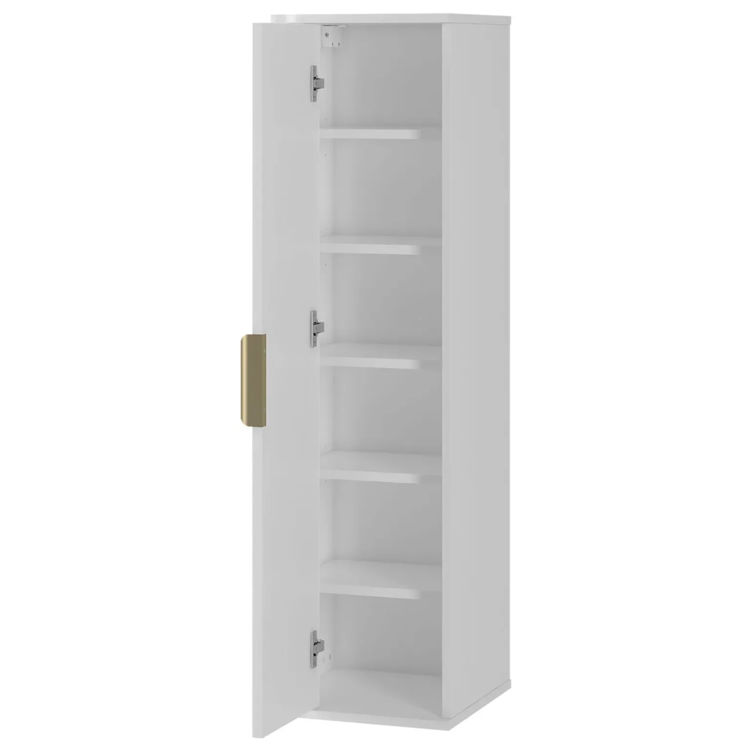 Mobile bagno sospeso 90cm con lavabo, colonna e pensile cannettato bianco Lusso