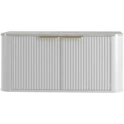 Mobile bagno sospeso 90cm con lavabo, colonna e pensile cannettato bianco Lusso