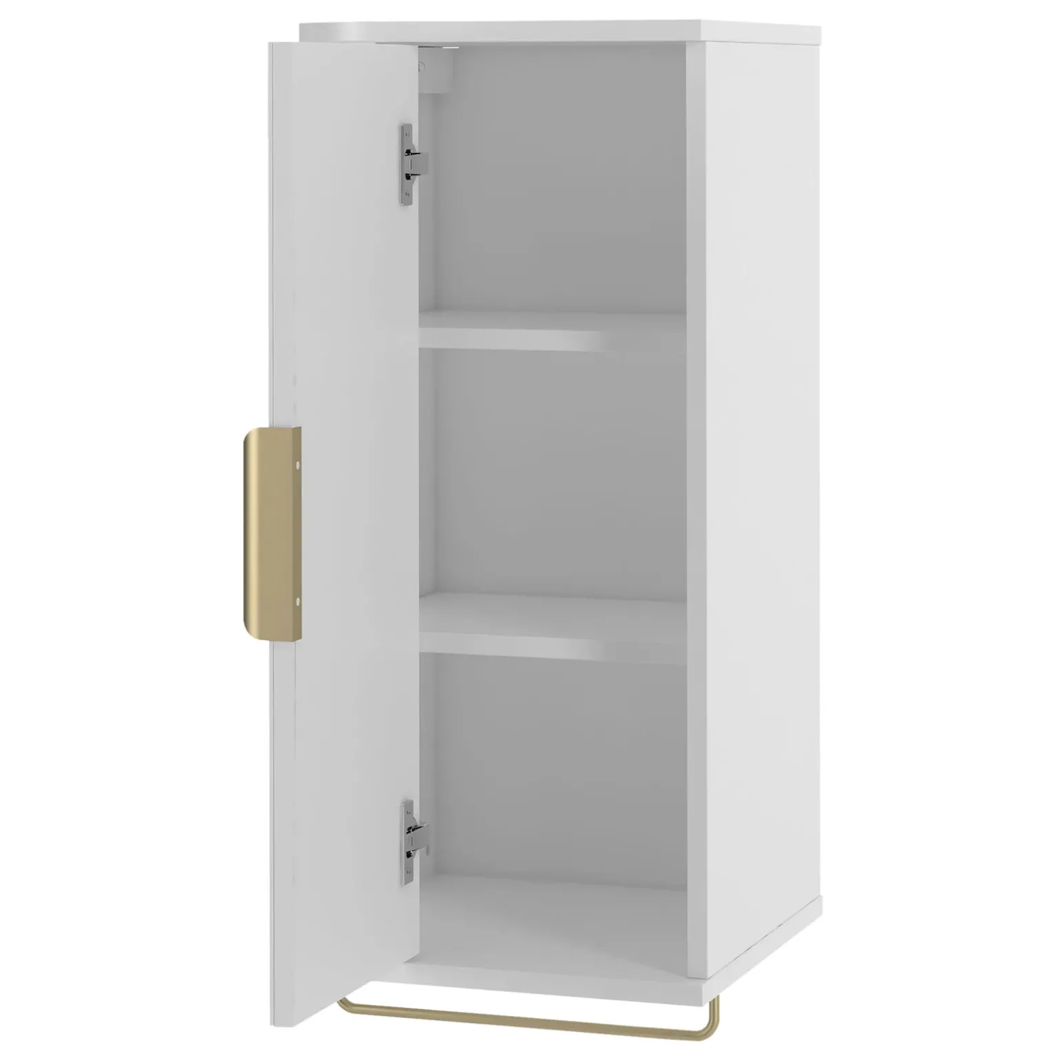Mobile bagno sospeso 90cm con lavabo, colonna e pensile cannettato bianco Lusso