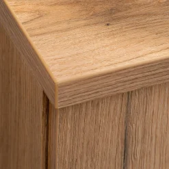 Mobile bagno sospeso 140cm con portabiancheria e colonna rovere Rovery