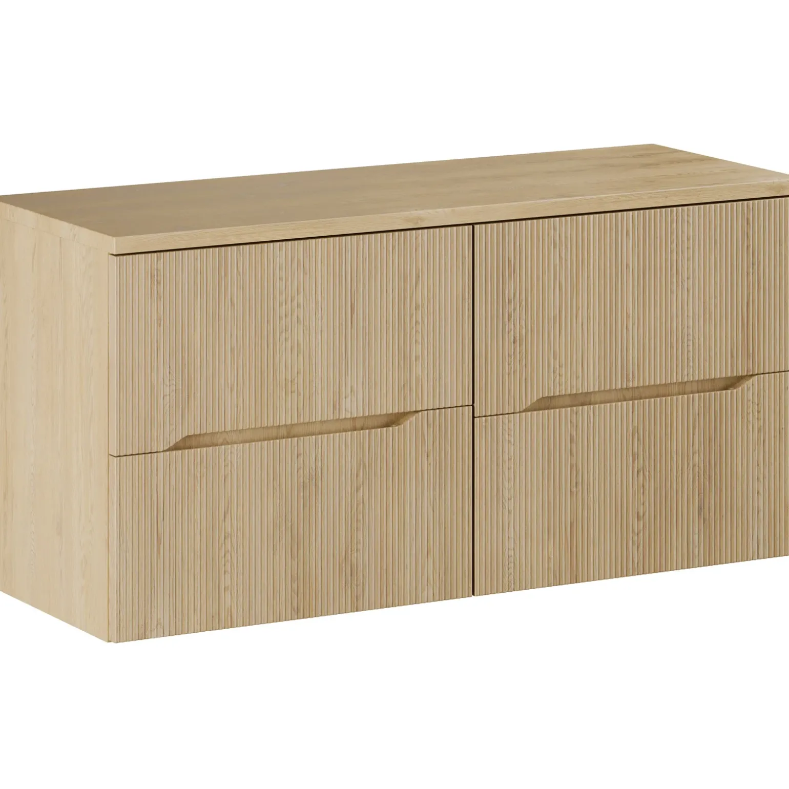 Mobile bagno sospeso 120cm cannettato rovere Pretty
