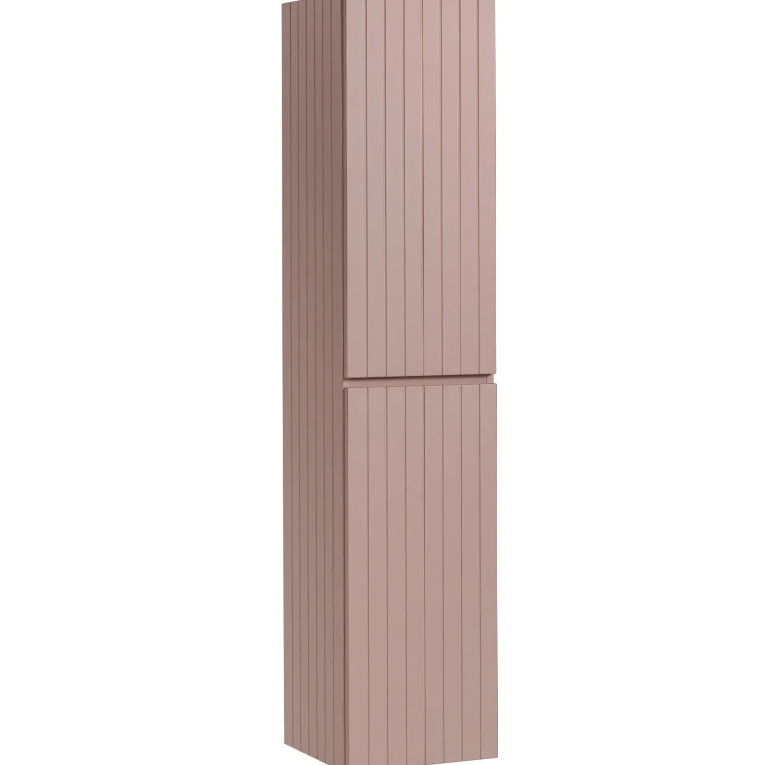 Mobile bagno sospeso 60cm cannettato con lavabo, colonna e specchio rosa Autentic