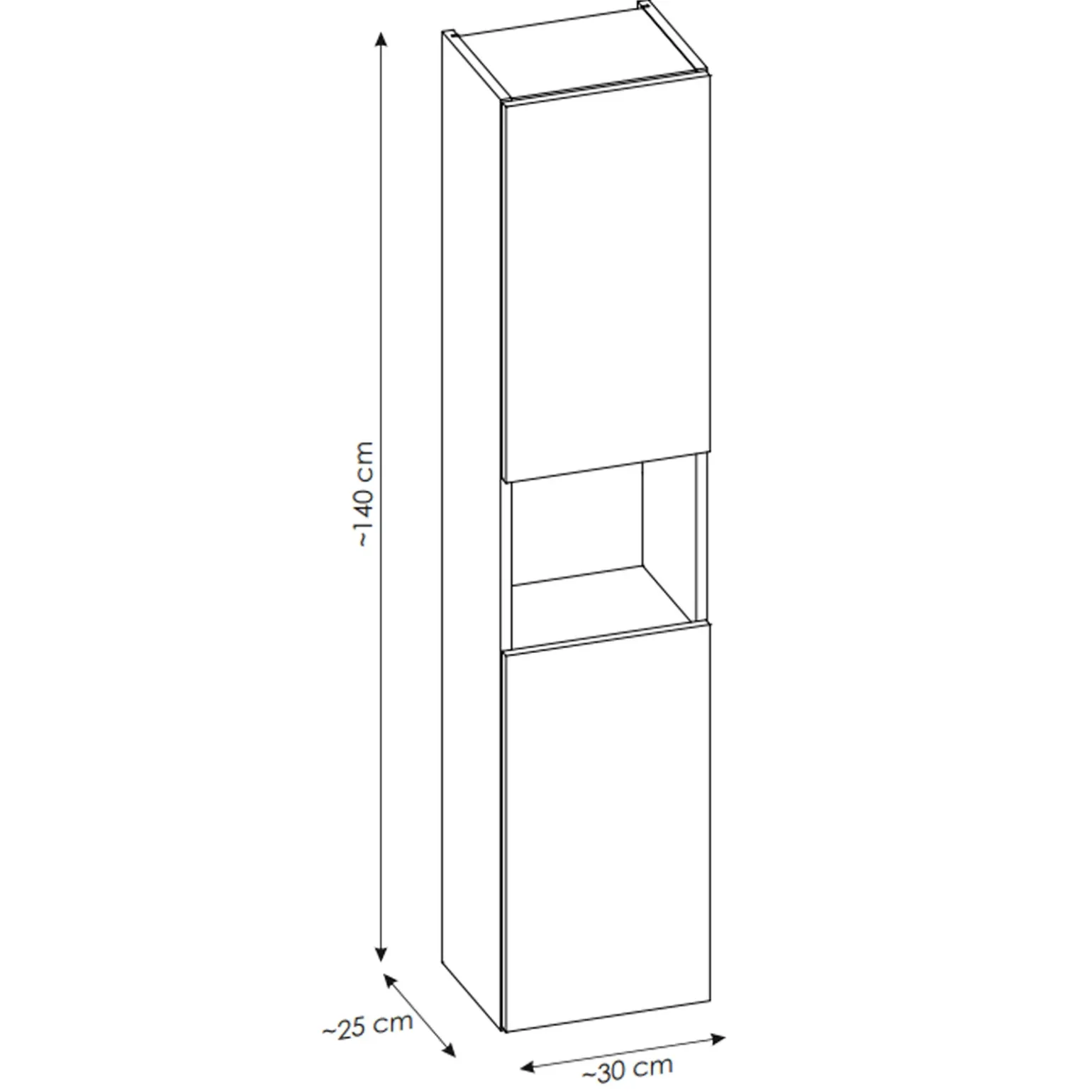 Mobile bagno sospeso 100cm con 2 lavabi e colonna rovere Rovery