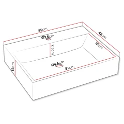 Mobile bagno sospeso 100cm con lavabo e specchio 2 cassetti bianco Krom