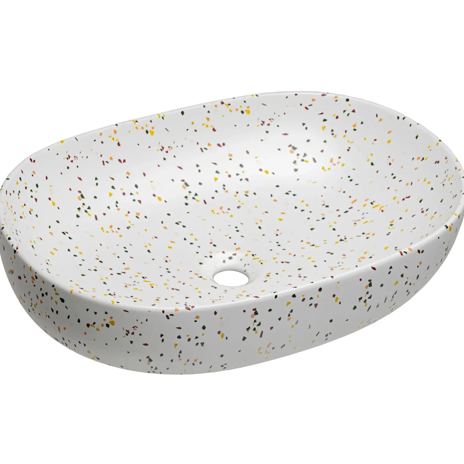 Mobile bagno sospeso 100cm cannettato con lavabo, colonna e specchio rosa Autentic