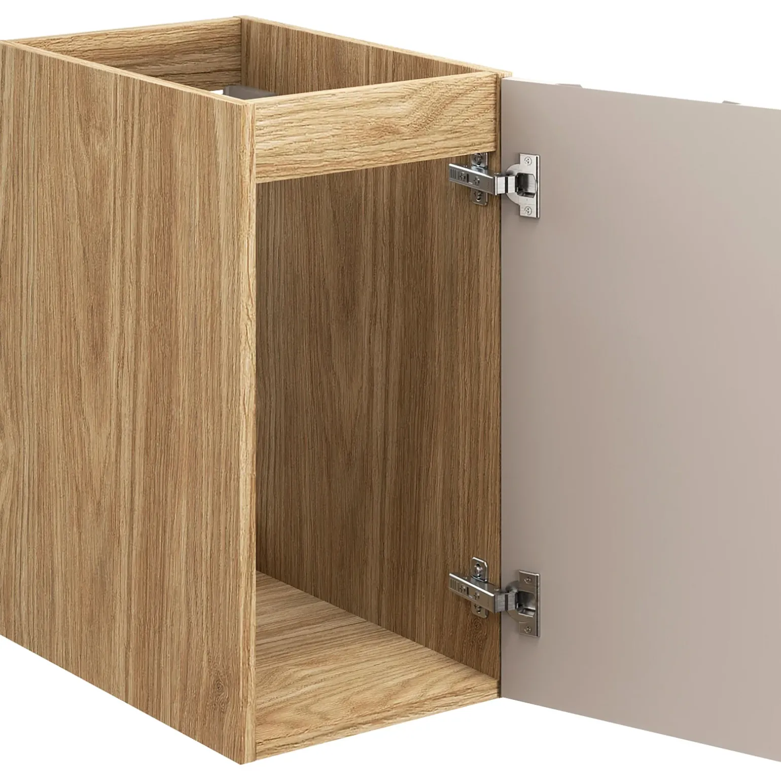 Mobile bagno sospeso 120cm con lavabo da incasso beige rovere Swim