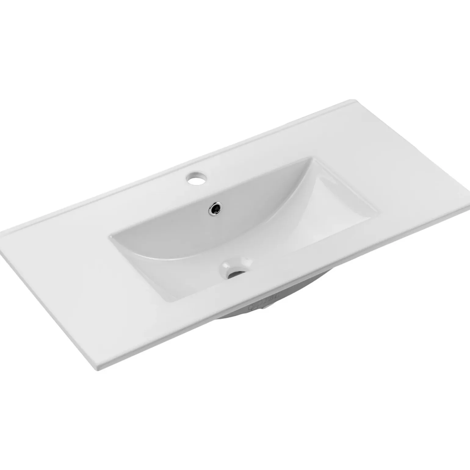 Mobile bagno sospeso 80cm cannettato con lavabo 2 ante beige Cleany